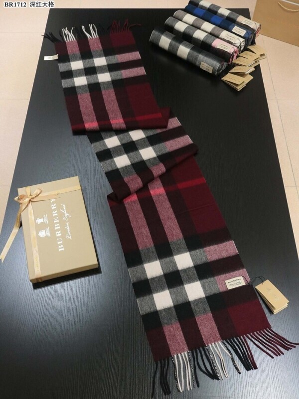 위핑,버버리 BURBERRY 체크 캐시미어 머플러
