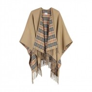 버버리 BURBERRY 체크 케이프 캐시미어 머플러