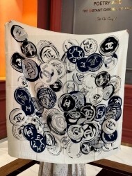 샤넬 CHANEL 머니로고 실크 스카프 140cm×140cm