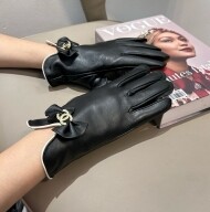 샤넬 CHANEL 리본 가죽 여성 장갑