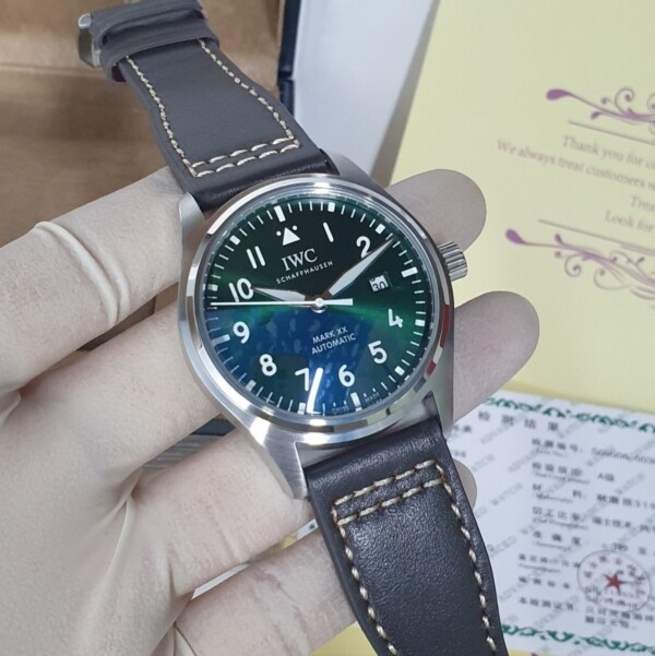 위핑,IWC 마크20 그린 밤가죽밴드 워치