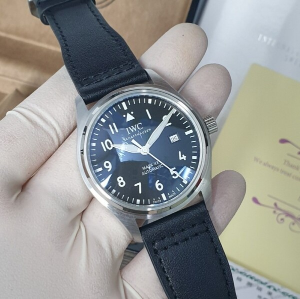 위핑,IWC 마크20 검판 가죽밴드 워치
