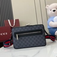 구찌 GUCCI GG Supreme 클래식 빈티지 더블 G 남성 캔버스 크로스백