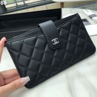 샤넬 클래식 램스킨 카드홀더 파우치 장지갑