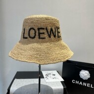 로에베 LOEWE 자수 로고 캐주얼 여성 밀짚모자