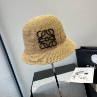 로에베 LOEWE 자수 로고 캐주얼 여성 밀짚모자