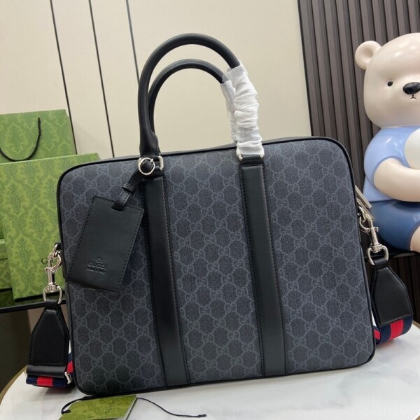위핑,구찌 GUCCI GG Supreme 패션 캔버스 서류가방