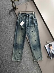 디올 DIOR 자수 패션 캐주얼 남자 청바지