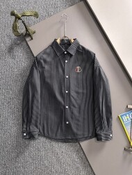 몽클레르 MONCLER 모던 캐주얼 스트라이프 남자 셔츠