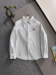 몽클레르 MONCLER 모던 캐주얼 스트라이프 남자 셔츠