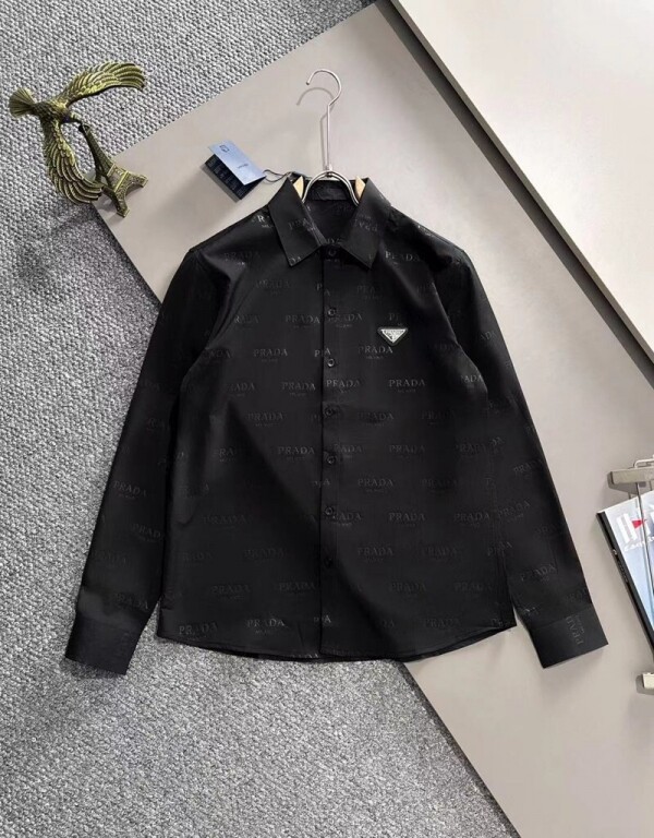 위핑,프라다 PRADA 클래식 삼각표 남성 셔츠 코트