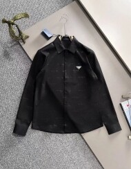 프라다 PRADA 클래식 삼각표 남성 셔츠 코트