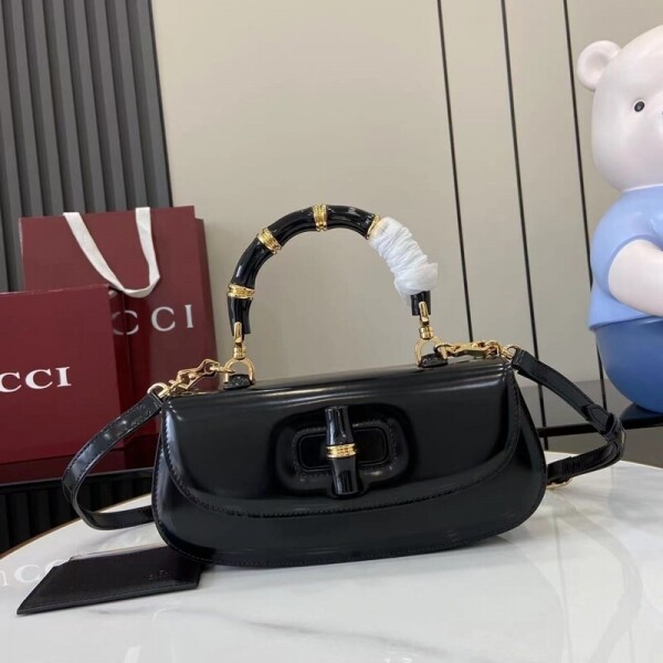 위핑,구찌 GUCCI Bamboo Diva 클래식 슬라브 빈티지 토트백