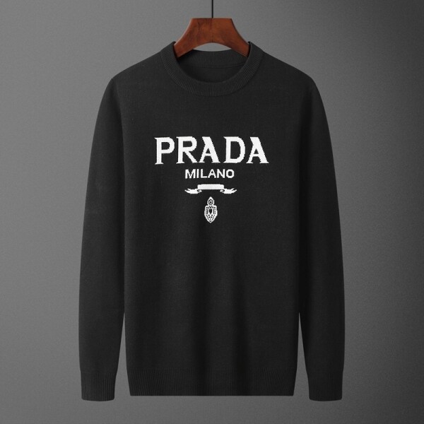 위핑,프라다 PRADA 캐주얼 라운드 남성 니트