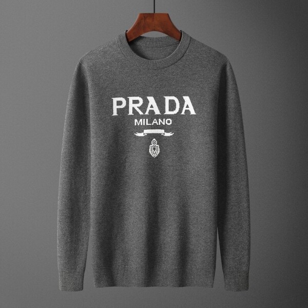 위핑,프라다 PRADA 캐주얼 라운드 남성 니트
