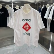 카사블랑카 Casablanca 심플 라운드 커플 반팔 티