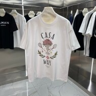 카사블랑카 Casablanca 심플 라운드 커플 반팔 티