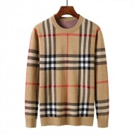 버버리 BURBERRY 클래식 체크 라운드 남성 니트 스웨터