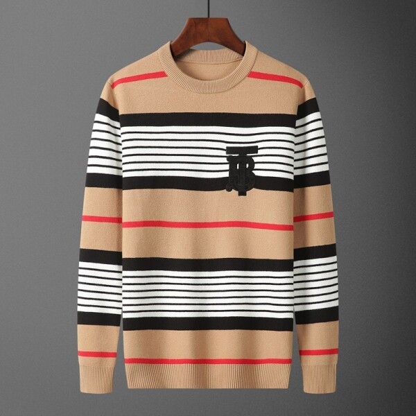 위핑,버버리 BURBERRY 스트라이프 라운드 남성 니트 스웨터