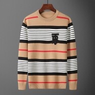 버버리 BURBERRY 스트라이프 라운드 남성 니트 스웨터