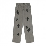 크롬하츠 Chrome Hearts 클래식 십자가 로고 남성 청바지