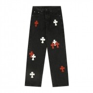 크롬하츠 Chrome Hearts 모던 로고 캐주얼 남자 청바지