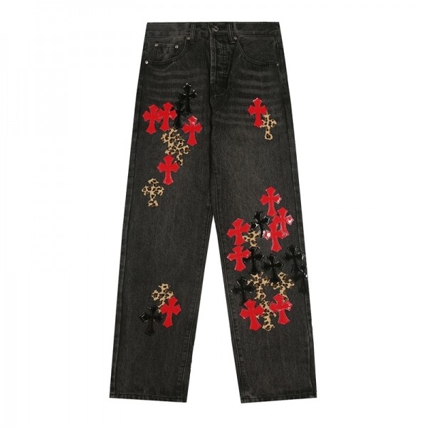 위핑,크롬하츠 Chrome Hearts 모던 로고 캐주얼 남자 청바지