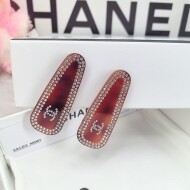 샤넬 CHANEL 큐빅 앤티크 작은 클립집게핀