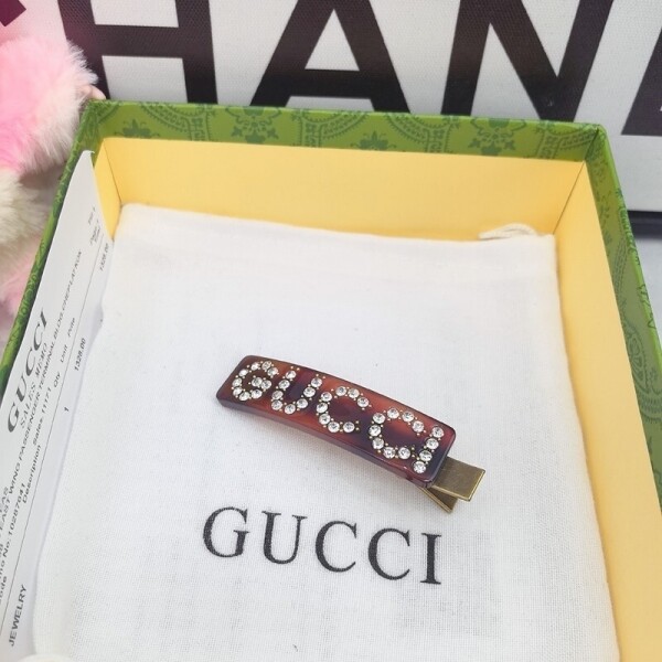 위핑,구찌 GUCCI 큐빅 일자 클립집게핀