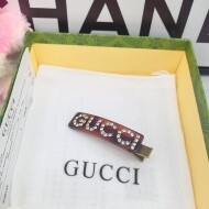 구찌 GUCCI 큐빅 일자 클립집게핀