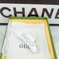 구찌 GUCCI 다이아몬드 세팅 영문 레터링 빅 헤어핀