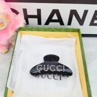구찌 GUCCI 다이아몬드 세팅 영문 레터링 빅 헤어핀