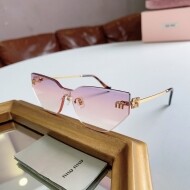 미우미우 MIU MIU 클래식 빈티지 캐주얼 선글라스 남녀공용 MU101AV 140-0-140