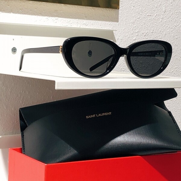 위핑,생로랑 Saint Laurent 로고 트렌드 캐주얼 선글라스 남녀공용 SLM154F 54口20-145_