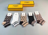 펜디 FENDI 클래식 더블 F 로고 남자 짧은 양말