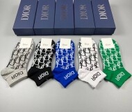 디올 DIOR 클래식 레터링 로고 남자 짧은 양말