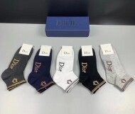 디올 DIOR 클래식 레터링 로고 남자 짧은 양말