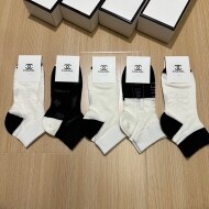 샤넬 CHANEL 심플한 투 C 레터링 여자 짧은 양말