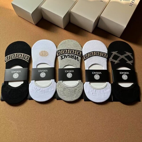 위핑,베르사체 Versace 심플 클래식 로고 남성 덧신