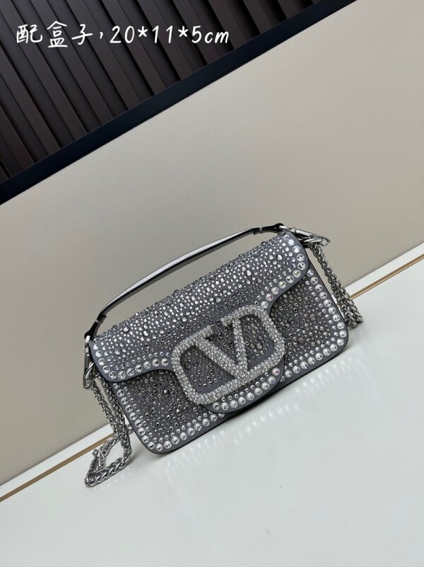 위핑,발렌티노 Valentino 모던 크리스털 체인 숄더백
