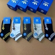 아디다스 Adidas 클로버 로고 남자 짧은 양말