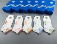 아디다스 Adidas 클로버 로고 여자 짧은 양말