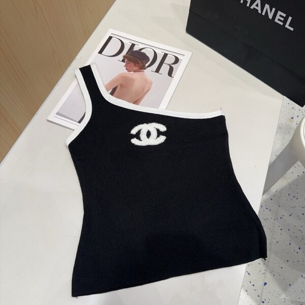 위핑,샤넬 CHANEL 로고 모던 디자인 캐주얼 캐미솔