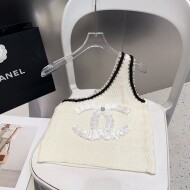 샤넬 CHANEL 로고 패션 캐주얼 민소매 베스트