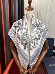 디올 DIOR 패션 디자인 패턴 캐주얼 스카프