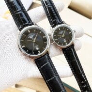 론진 Longines 모던 심플 커플 가죽 시계