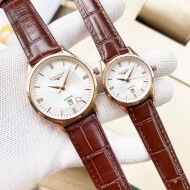 론진 Longines 모던 심플 커플 가죽 시계