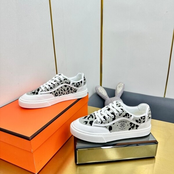 위핑,에르메스 Hermès 프린팅 로우탑 커플 캐주얼 슈즈
