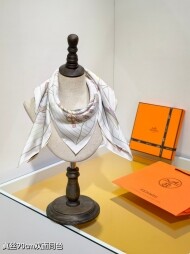 에르메스 Hermès 로고 패션 디자인 캐주얼 스카프 90*90cm