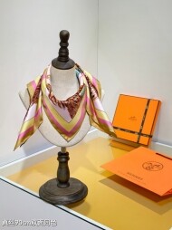 에르메스 Hermès 로고 패션 디자인 캐주얼 스카프 90*90cm